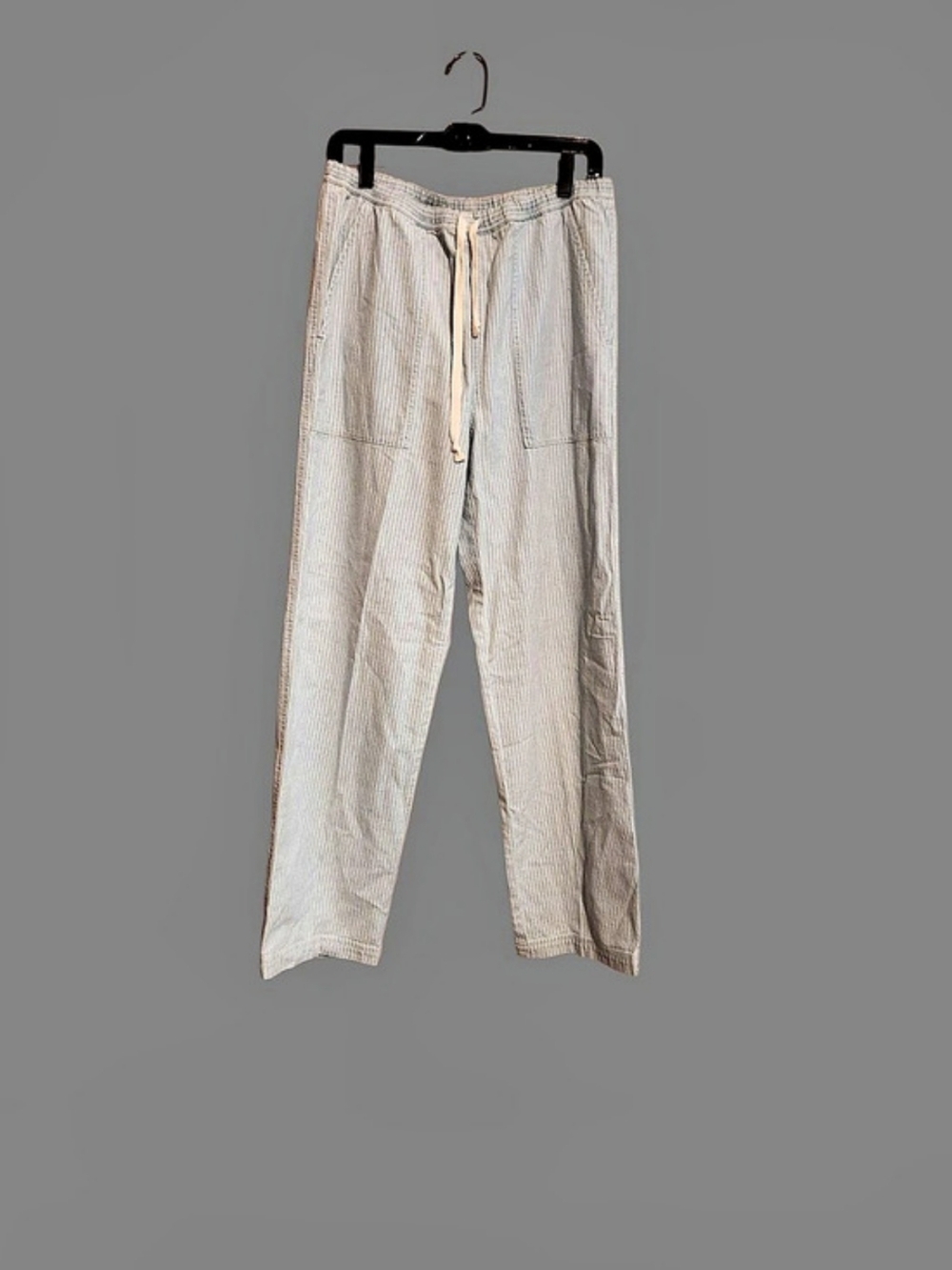 Lauren Ralph Lauren Striped Straight Leg Elastic Waist Pants Size Medium